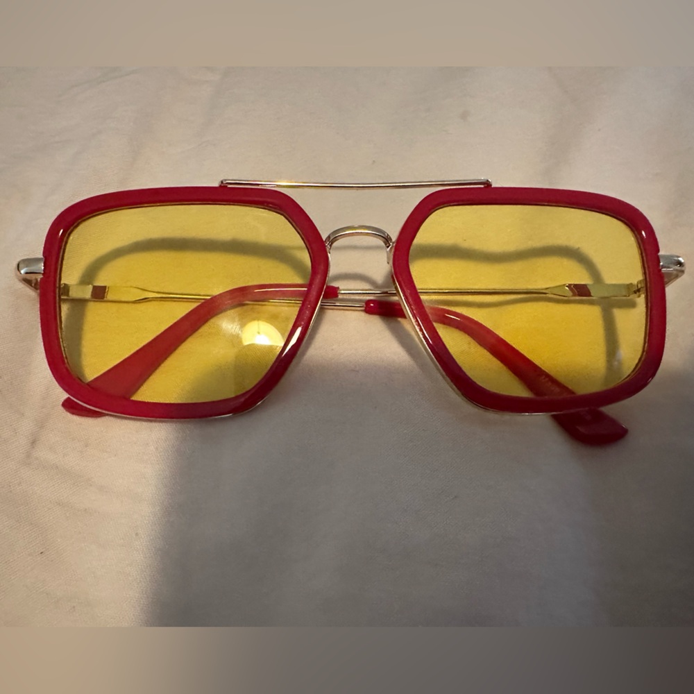 Free People red/yellow aviators